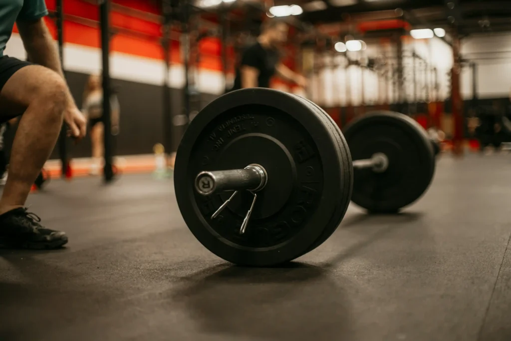 barbell setup representing high-load training copied from elite HYROX athletes